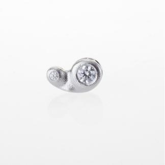 Šepkus ES-7PD Platinum and Diamond "Flora" Stud Earring