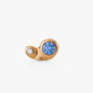 Šepkus ES-7RS 18K Rose Gold, Sapphire, and Diamond "Flora" Stud Earring