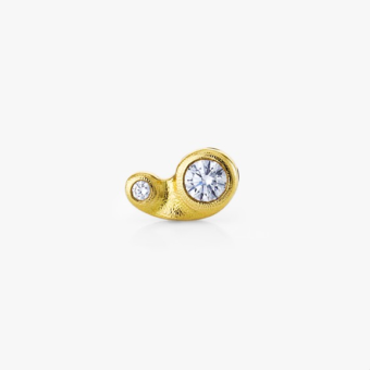 Šepkus ES-7D 18K Yellow Gold and Diamond "Flora" Stud Earring