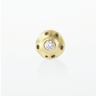 Šepkus ES-8D 18K Yellow Gold and Diamond "Flora" Stud Earring