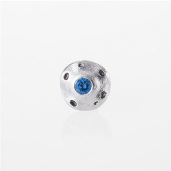 Šepkus ES-8PS Platinum and Sapphire "Flora" Stud Earring