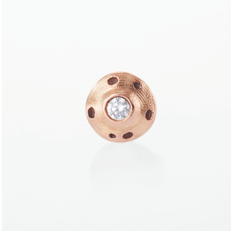 Šepkus ES-8RD 18K Rose Gold and Diamond "Flora" Stud Earring