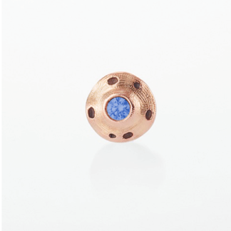 Šepkus ES-8RS 18K Rose Gold and Sapphire "Flora" Stud Earring