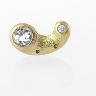 Šepkus ES-9D 18K Yellow Gold and Diamond "Flora" Stud Earring