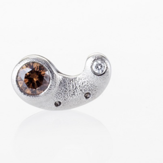 Šepkus ES-9PDC Platinum and Natural Diamond "Flora" Stud Earring