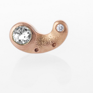 Šepkus ES-9RD 18K Rose Gold and Diamond "Flora" Stud Earring