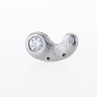Šepkus ES-9PD Platinum and Diamond "Flora" Stud Earring