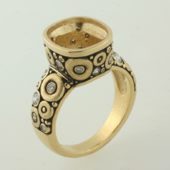 Šepkus R-136MA 18K Yellow Gold and Diamond "Vila" Mounting
