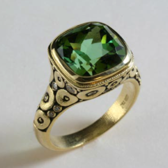 Šepkus R-137M 18K Yellow Gold and Diamond "Orchard" Mounting