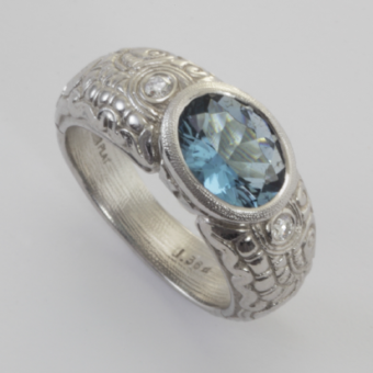 Šepkus R-19PM Platinum and Diamond "Dragon" Ring Mounting