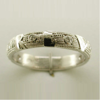 Šepkus R-23P Platinum and Diamond "Forever" Band Ring