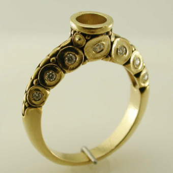 Šepkus R-41M 18K Yellow Gold and Diamond Ring Mounting
