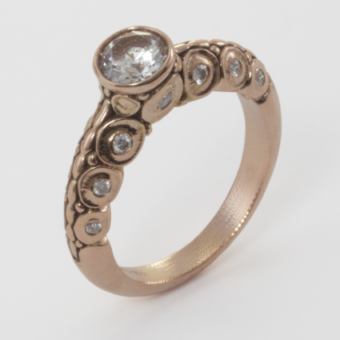 Šepkus R-41RM 18K Rose Gold and Diamond Ring Mounting