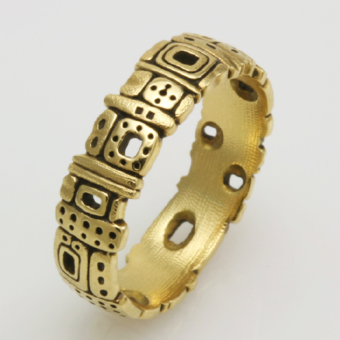 Šepkus R-144 18K Yellow Gold  "Old Path" Band