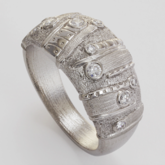 Šepkus R-150PD Platinum and Diamond "Sea Grass" Dome Ring