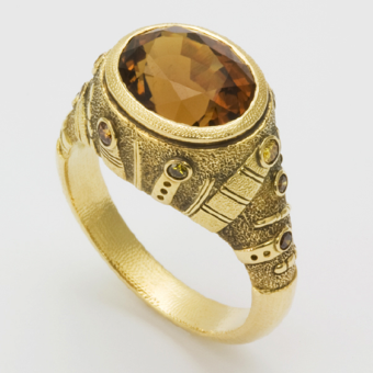 Šepkus R-152MDC 18K Yellow Gold and Natural Color Diamond "Sea Grass" Mounting