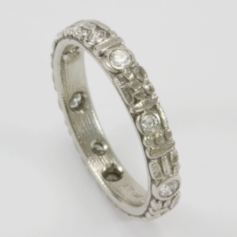 Šepkus R-155PD Platinum and Diamond "Mosaic" Band