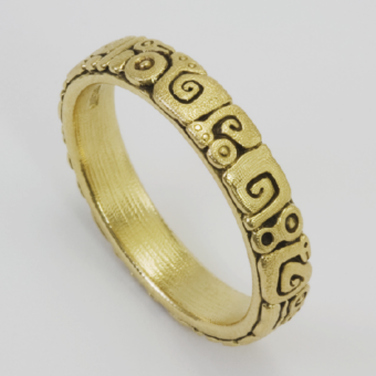 Šepkus R-156M 18K Yellow Gold "Sea Creatures" Band