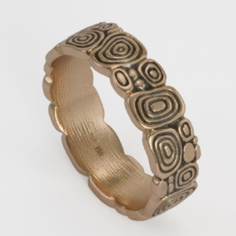 Šepkus R-160RA 18K Rose Gold "Ripple" Ring