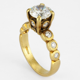 Šepkus R-165MD 18K Yellow Gold and Diamond "Candy" Mounting