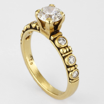 Šepkus R-166M 18K Yellow Gold and Diamond "Circle" Mounting