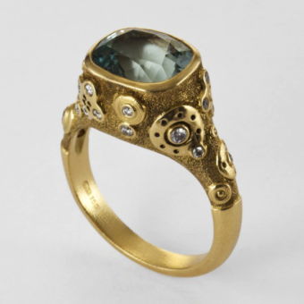 Šepkus R-167MD 18K Yellow Gold and Diamond "Submarine" Mounting