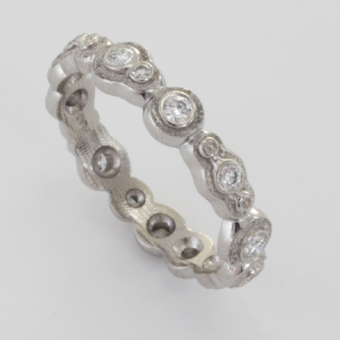 Šepkus R-170PD Platinum and Diamond "Submarine" Band