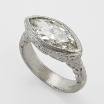 Šepkus R-183PMD Platinum and Diamond "Harriett Flora" Marquise Mounting