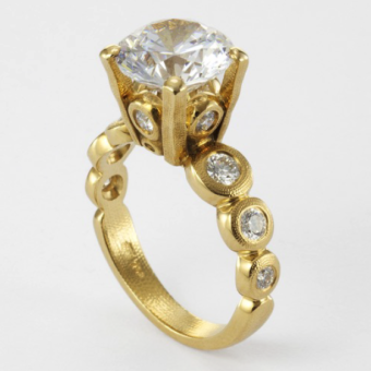 Šepkus R-193MD 18K Yellow Gold and Diamond "Candy" Mounting