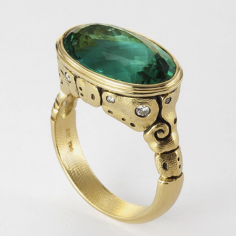 Šepkus R-194MD 18K Yellow Gold and Diamond "Flora" Mounting