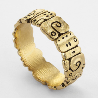 Šepkus R-195M 18K Yellow Gold "Flora" Band
