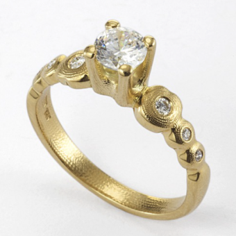 Šepkus R-196MD 18K Yellow Gold and Diamond "Flora" Mounting