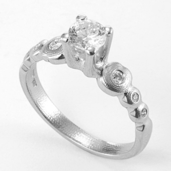 Šepkus R-196PMD Platinum and Diamond "Flora" Mounting