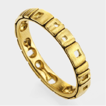 Šepkus R-206 18K Yellow Gold "Country Road" Band
