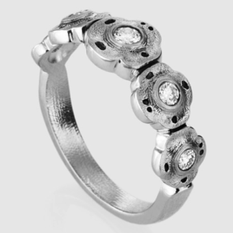 Šepkus R-207PD Platinum and Diamond "Flora" Ring
