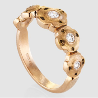 Šepkus R-207RD 18K Rose Gold and Diamond "Flora" Ring