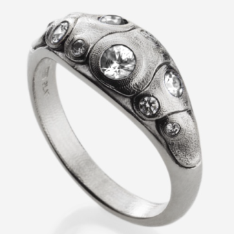 Šepkus R-208PD Platinum and Diamond "Anna II" Dome Ring