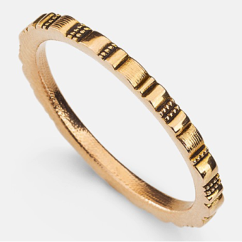 Šepkus R-213R 18K Rose Gold "Ridges" Band Ring