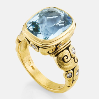 Šepkus R-215M 18K Yellow Gold and Diamond "Seashell" Mounting