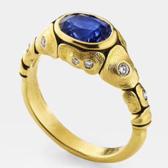 Šepkus R-217M 18K Yellow Gold and Diamond "Turtle" Mounting