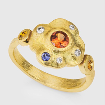 Šepkus R-219M 18K Yellow Gold, Sapphire and Diamond "Dawn" Mounting