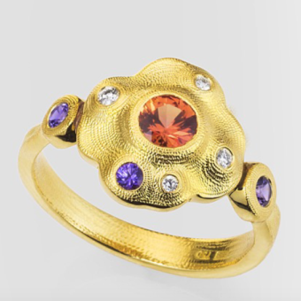 Šepkus R-219MS 18K Yellow Gold, Sapphire and Diamond "Dawn" Mounting