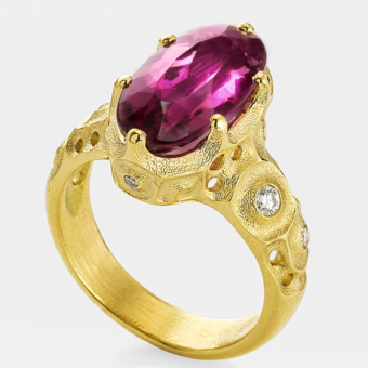 Šepkus R-224M 18K Yellow Gold and Diamond "The Magic Flute" Mounting