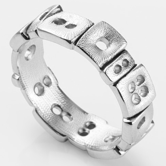 Šepkus R-227P Platinum "Dr. Jekyll" Band Ring
