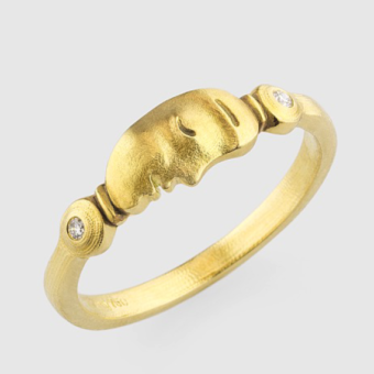 Šepkus R-228D 18K Yellow Gold and Diamond "The Big Sleep" Ring