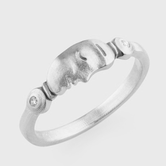 Šepkus R-228PD Platinum and Diamond "The Big Sleep" Ring