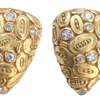 Šepkus E-187D 18K Yellow Gold “Seed” Earrings without Patina