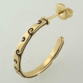 Šepkus E-119 "Swirling Water" 18K Hoop Earrings