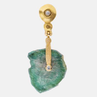 Šepkus E-255MD "Sticks and Stones" 18K Yellow Gold and Diamond Earring Mountings