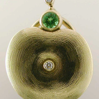 Šepkus E-93 18K Yellow Gold, Diamond, and Tsavorite "Orchard" Earrings